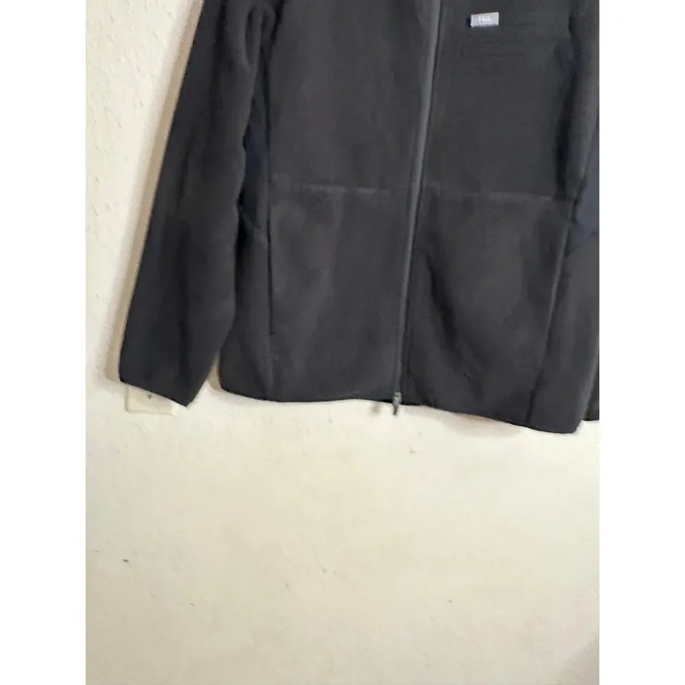 FIGS On-Shift Fleece Jacket Black Womans L PrimaLoft Full Zip Medical Scrub